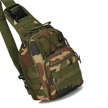 Мужская тактическая сумка через плечо, нагрудная сумка на ремне, уличный армейский зеленый камуфляж