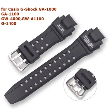 для Casio G-Shock GA-1000 GA 1100 GW-4000 GW-A1100 G-1400 Спортивные Часы Для Дайвинга Браслет Водонепроницаемый PU Силиконовые Аксессуары Для Часов