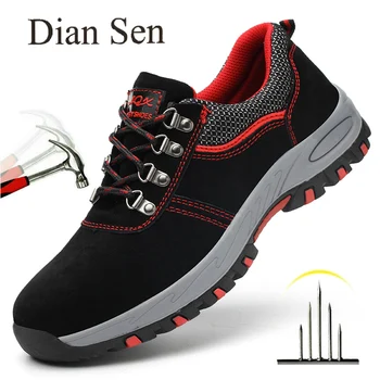 Diansen 2023, Модная защитная обувь, мужские промышленные рабочие ботинки, Дышащая обувь со стальным носком, нескользящая, женские кроссовки