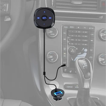 Автомобильный комплект Bluetooth Беспроводной адаптер A2DP 3,5 мм AUX Музыкальный приемник Комплект адаптеров USB зарядное устройство прикуриватель для Iphone Android