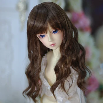 [wamami] Коричневый Волнистый парик Curly Hair для 1/4 MSD 1/6 1/3 SD BJD Dollfie