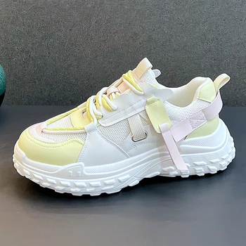 Новое поступление мужской модной повседневной обуви для папы Роскошные дизайнерские молодежные дышащие летние кроссовки с толстой подошвой из сетки