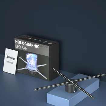 45 см 3D Голограмма Невооруженным Глазом Проектор P50 Рекламный Дисплей Вентилятор Настенный Плеер 2K HD LED Фото Видео Вентилятор с 576шт светодиодов