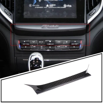 Аксессуары для верхней отделки панели переключателя кондиционера из углеродного волокна для Maserati Ghibli 2014-2015