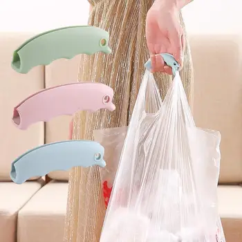 Крючок для кухонного пластикового пакета, специальный инструмент, силиконовый крючок, сумка для переноски, держатель хозяйственной сумки, Удобная ручка для защиты рук