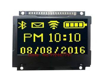 Новый 2,43-Дюймовый OLED-Модуль Желтого Цвета С Железной Рамой 20Pin Последовательный Параллельный SPI Порт SSD1303T10 Измерительный Прибор Машина