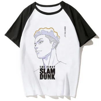 Футболка с надписью Slam Dunk, женская уличная одежда, дизайнерские футболки с графическим рисунком, японская дизайнерская одежда с комиксами