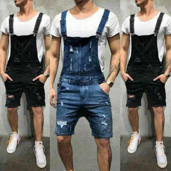 Мужские повседневные джинсовые комбинезоны Dungars Рабочие шорты-карго Playsuit