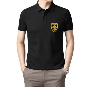 Забавная мужская футболка, белая футболка, футболки, черная футболка, мужская футболка с логотипом чемпионата Кальяри по красно-синим видам спорта.