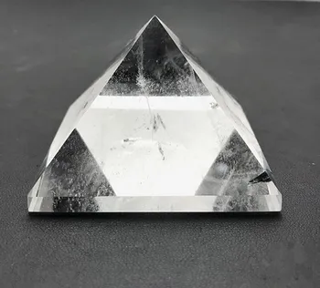 Белый кристально чистый кварцевый камень с гравировкой 30 мм, Пирамидальный столб, Резной Камень, Камни Чакры, Исцеляющий Рейки