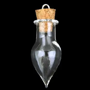 10 шт многоразовых прозрачных стеклянных бутылок с пробковой крышкой DIY Ювелирные подвески Бутылки для пожеланий Банки Подарочные капли для слез