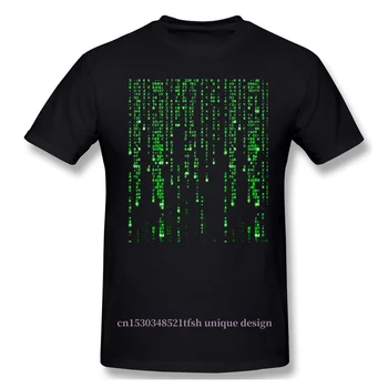 Операционная система программы Linux Funny 2021, новое поступление, футболка с двоичным кодом - матрица, Уникальный дизайн, хлопчатобумажный воротник для мужчин