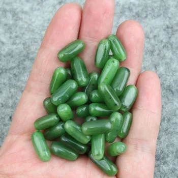 5*11 мм Натуральный Хотанский Нефрит, Зеленый Нефрит, Бусины из семенного камня Для изготовления ювелирных изделий, Браслет 