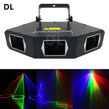 Небольшой RGB лазерный луч Управление звуком DMX Управление для DJ дискотеки Сценическое представление Бар Свадебная аудиопраздник Оборудование ночного клуба KTV