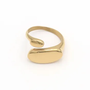Кольца из нержавеющей стали для женщин, мужчин, Золотого цвета, вечерние украшения на безымянный палец, подарок 2023, Бесплатная Доставка