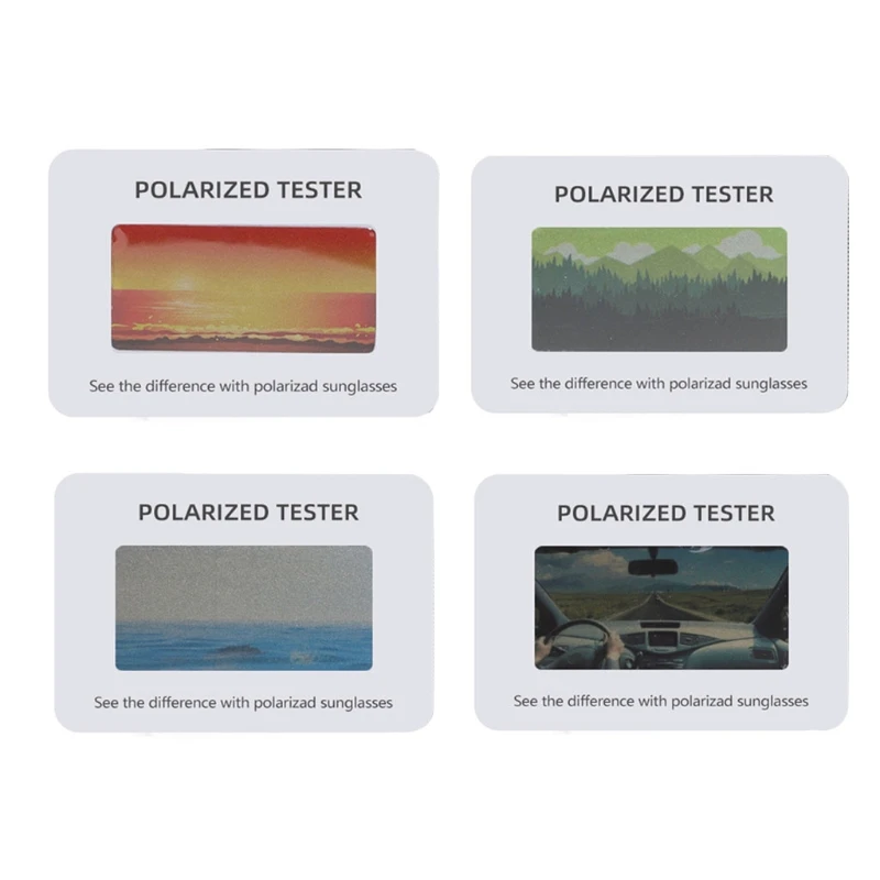100 Штук Наденьте очки Проверьте Поляризованную тестовую карту Солнцезащитные очки Polarized Tester 0
