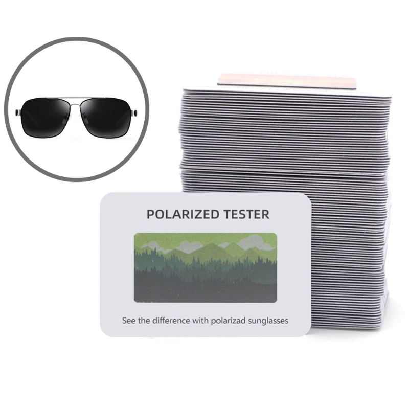 100 Штук Наденьте очки Проверьте Поляризованную тестовую карту Солнцезащитные очки Polarized Tester 3