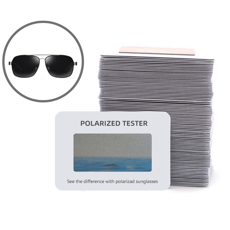100 Штук Наденьте очки Проверьте Поляризованную тестовую карту Солнцезащитные очки Polarized Tester 4