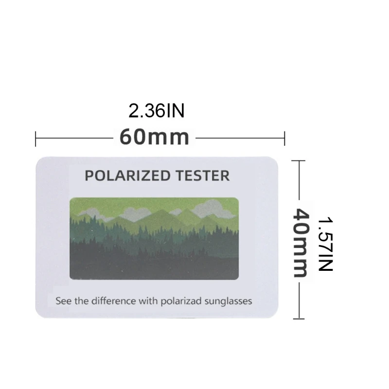 100 Штук Наденьте очки Проверьте Поляризованную тестовую карту Солнцезащитные очки Polarized Tester 5