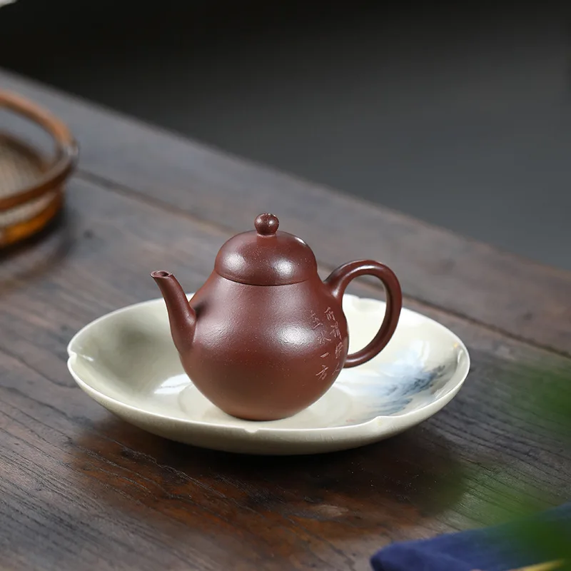 120 мл Китайский маленький чайник Chaoshan Gongfu ручной работы Yixing Zisha Фиолетовый глиняный чайник 0