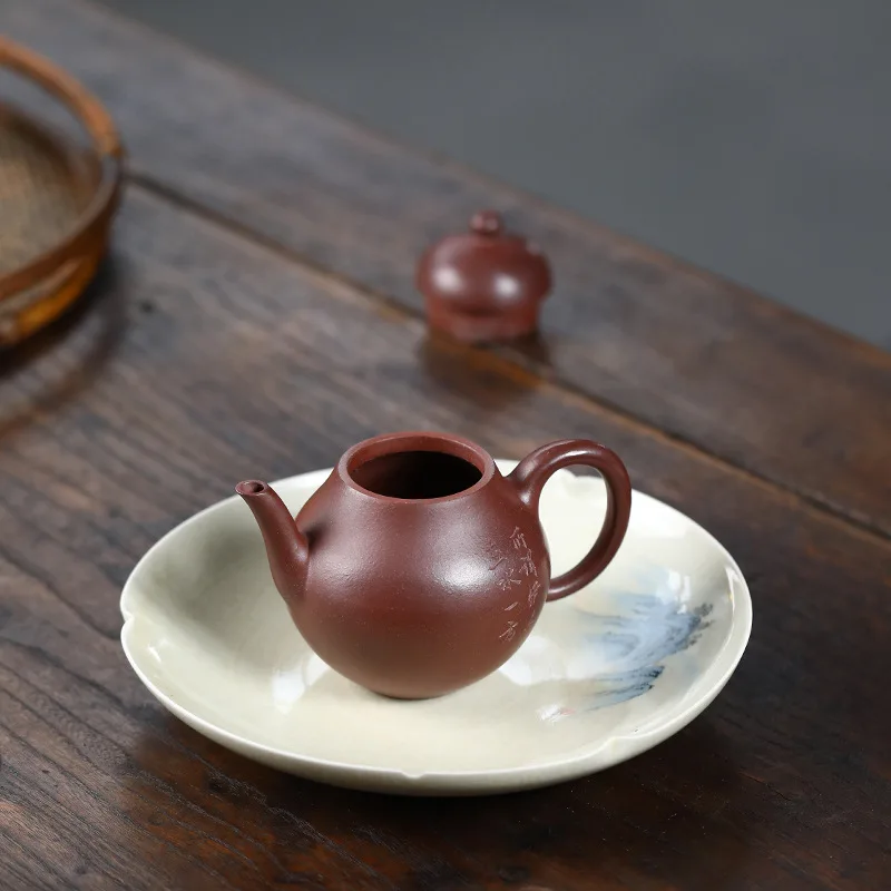 120 мл Китайский маленький чайник Chaoshan Gongfu ручной работы Yixing Zisha Фиолетовый глиняный чайник 2