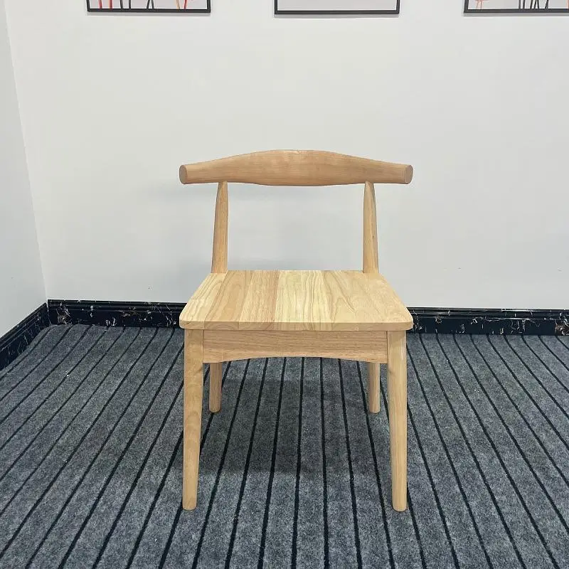 2 комплекта стульев Nordic Horn для кафе, домашнего письменного стола, столовой со спинкой из цельного дерева, обеденного стула из цельного дуба 0