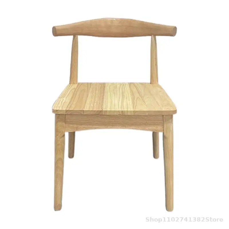 2 комплекта стульев Nordic Horn для кафе, домашнего письменного стола, столовой со спинкой из цельного дерева, обеденного стула из цельного дуба 4