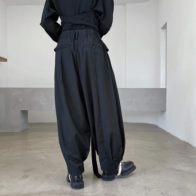2021 Весна-лето, черные свободные брюки в корейском стиле, мужские повседневные свободные брюки wild, мужские, размер M-XL 0