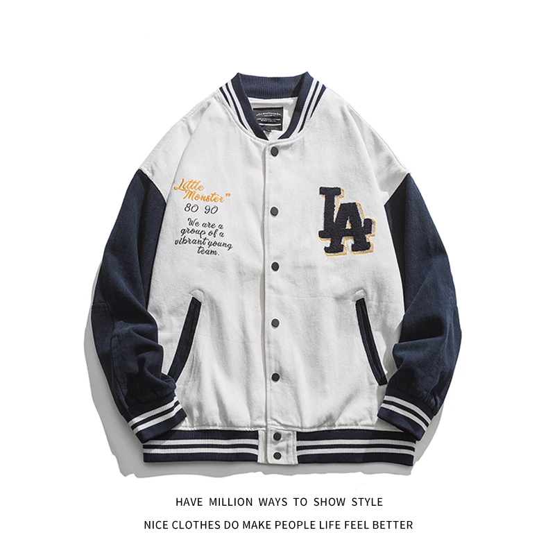 2021 НОВАЯ модная весенне-осенняя женская бейсбольная куртка с вышивкой LA, мужское пальто, унисекс, университетская куртка-бомбер в стиле Boyfiend 3