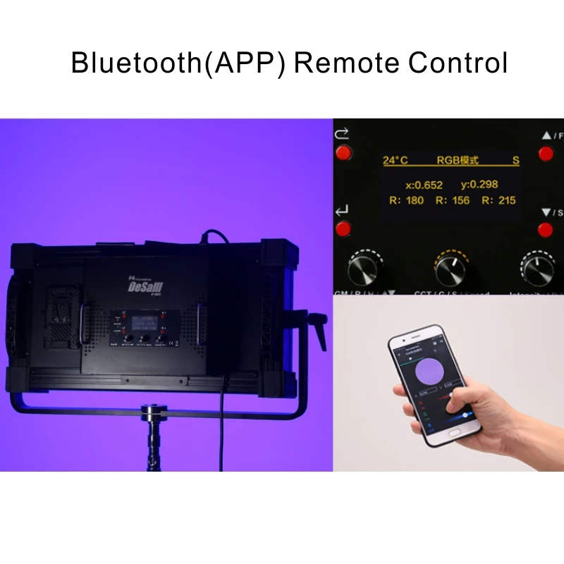 Falcon Eyes 400 Вт RGB LED Video Fotografia Light Поддержка Bluetooth (APP) Управление 8 Сюжетными режимами Лампа непрерывного освещения DS-812 3