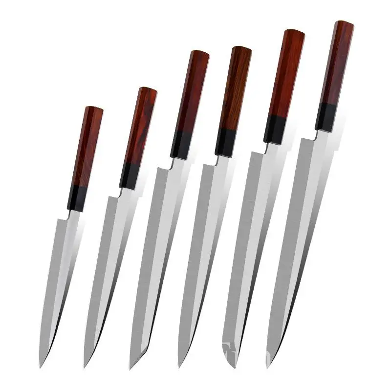 FDB 11-дюймовые Японские ножи для филе рыбы и лосося из высокоуглеродистой нержавеющей стали, нож для сашими, кухонный тесак для нарезки, нож для суши 5