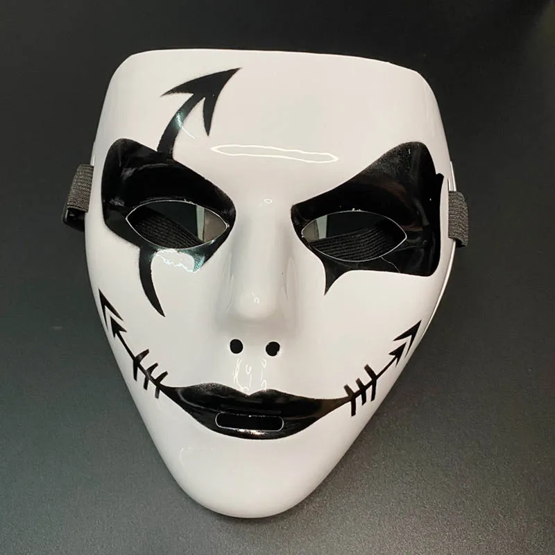 Naucao Раскрашенная маска, Реквизит для Хэллоуина макияж полная маска для лица хип-хоп взрослый ручная роспись белый хип-хоп танцевальный мужчина взрослая мужская маска 5