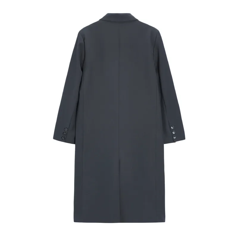 Весенний новый Винтажный Однотонный Тренч, женская одежда, Темперамент, Свободная ветровка средней длины, Женское пальто G2633 1