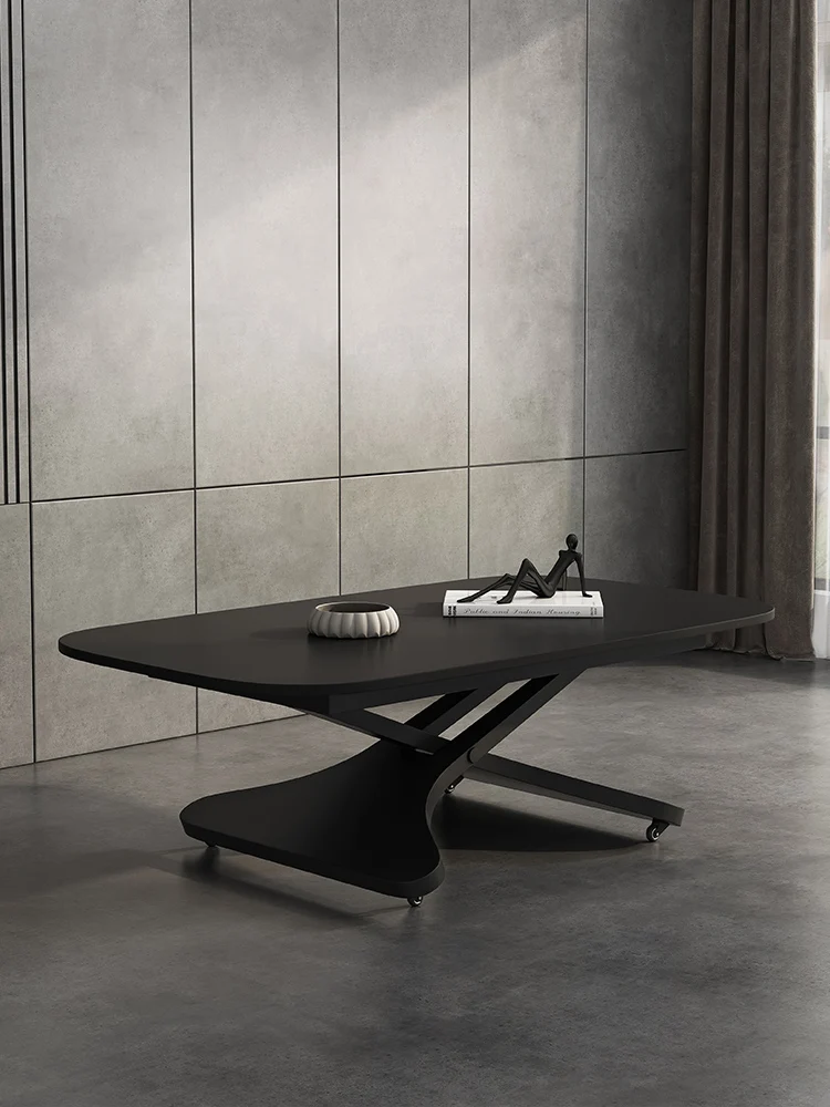 Итальянский минималистичный многофункциональный журнальный столик с подъемной каменной плитой, бытовой чайный столик двойного назначения для маленькой гостиной 1