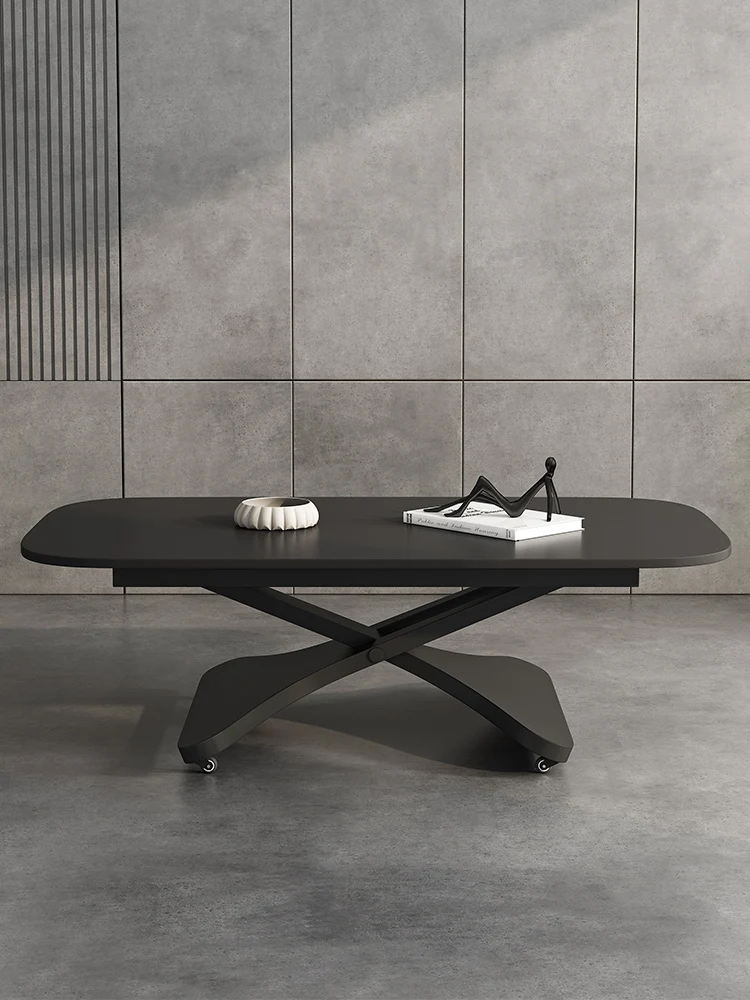 Итальянский минималистичный многофункциональный журнальный столик с подъемной каменной плитой, бытовой чайный столик двойного назначения для маленькой гостиной 3