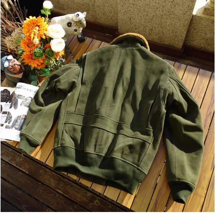 качество 2023, новый элитный бренд, настоящая армейская зеленая замшевая куртка из воловьей кожи.Плюс размер, натуральное пальто в стиле G1.Зимняя мужская кожаная ткань 2