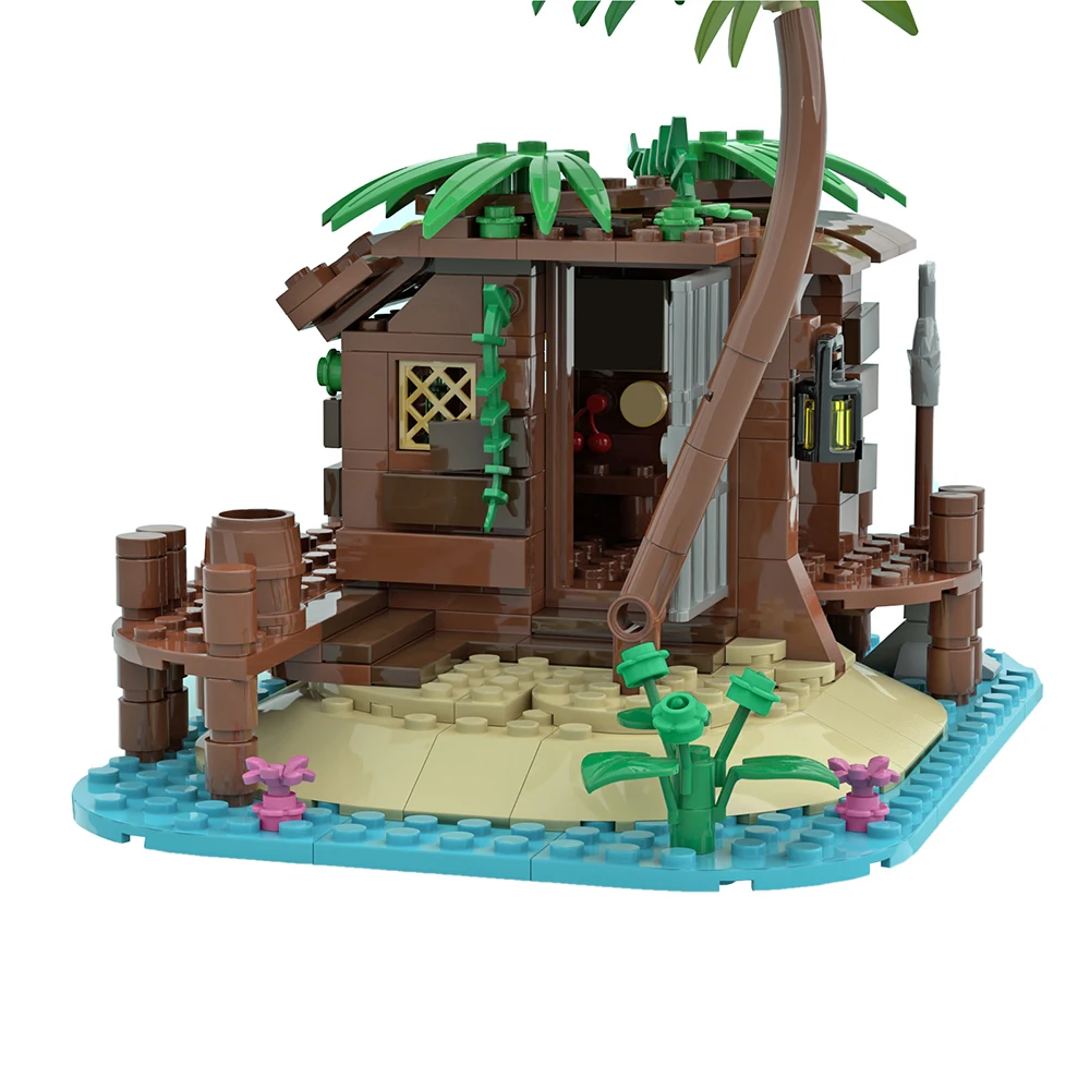 Комплект строительных блоков Pirate Shed MOC для 21322 Barracuda Bay Extension Island Beach Hut Кирпичная модель в пиратской тематике СДЕЛАЙ САМ, игрушка для детей в подарок 1