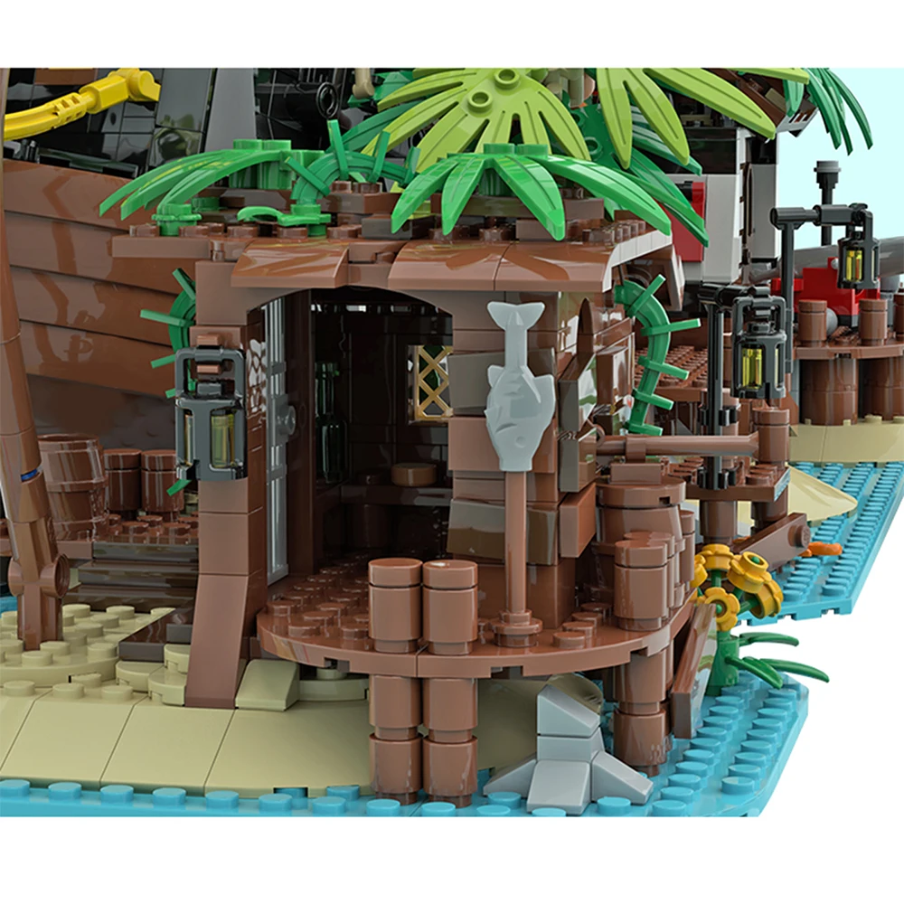 Комплект строительных блоков Pirate Shed MOC для 21322 Barracuda Bay Extension Island Beach Hut Кирпичная модель в пиратской тематике СДЕЛАЙ САМ, игрушка для детей в подарок 2
