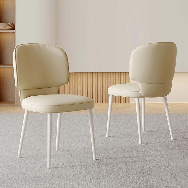 Кресло для закусок с французским кремом, роскошь, Домашний стул со спинкой, минималистичный, современный и минималистичный 0