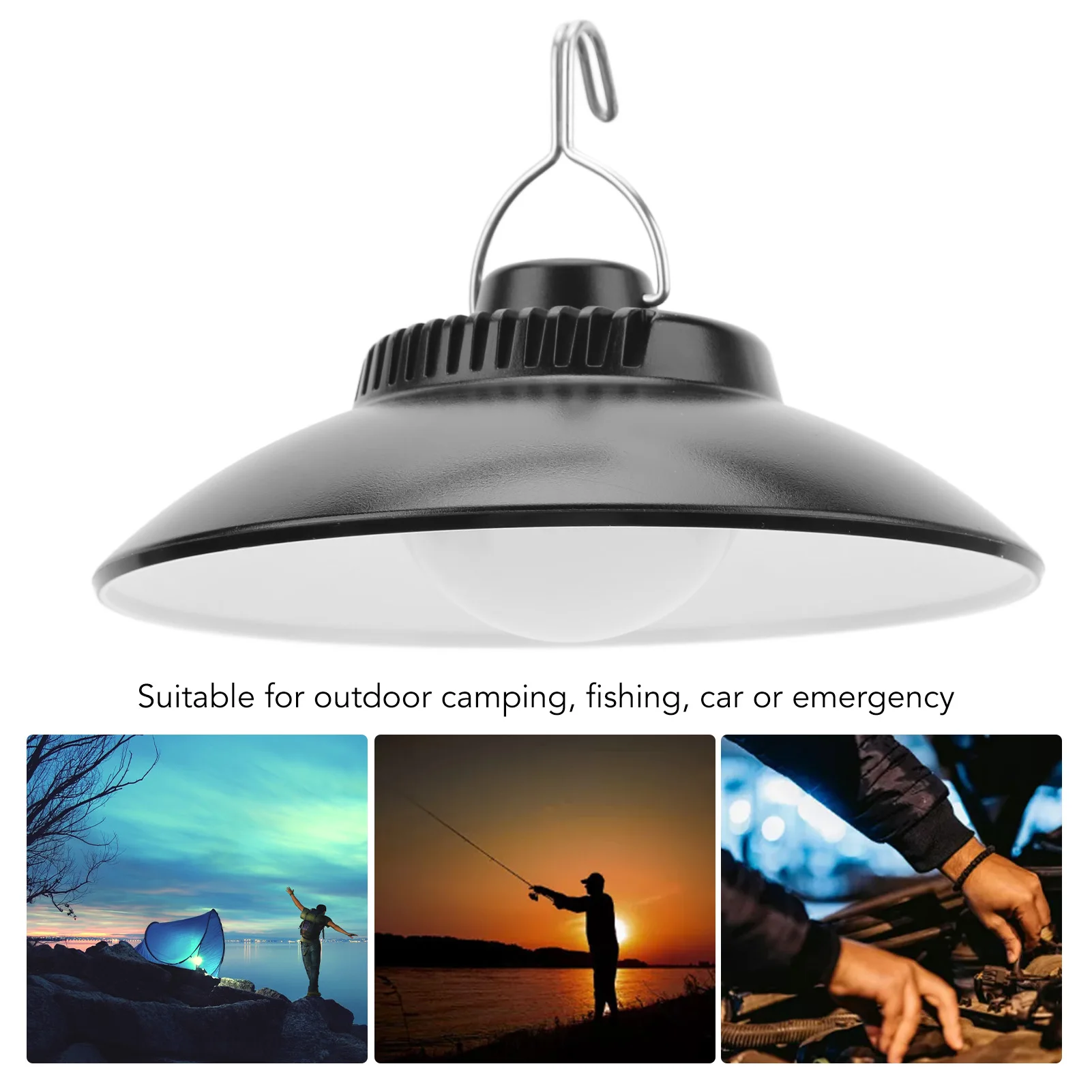 Лампа для кемпинговой палатки Светодиодная лампа для кемпинговой палатки Зарядка типа C белого света Супер яркая и тусклая Яркость регулируется с помощью крючка 3