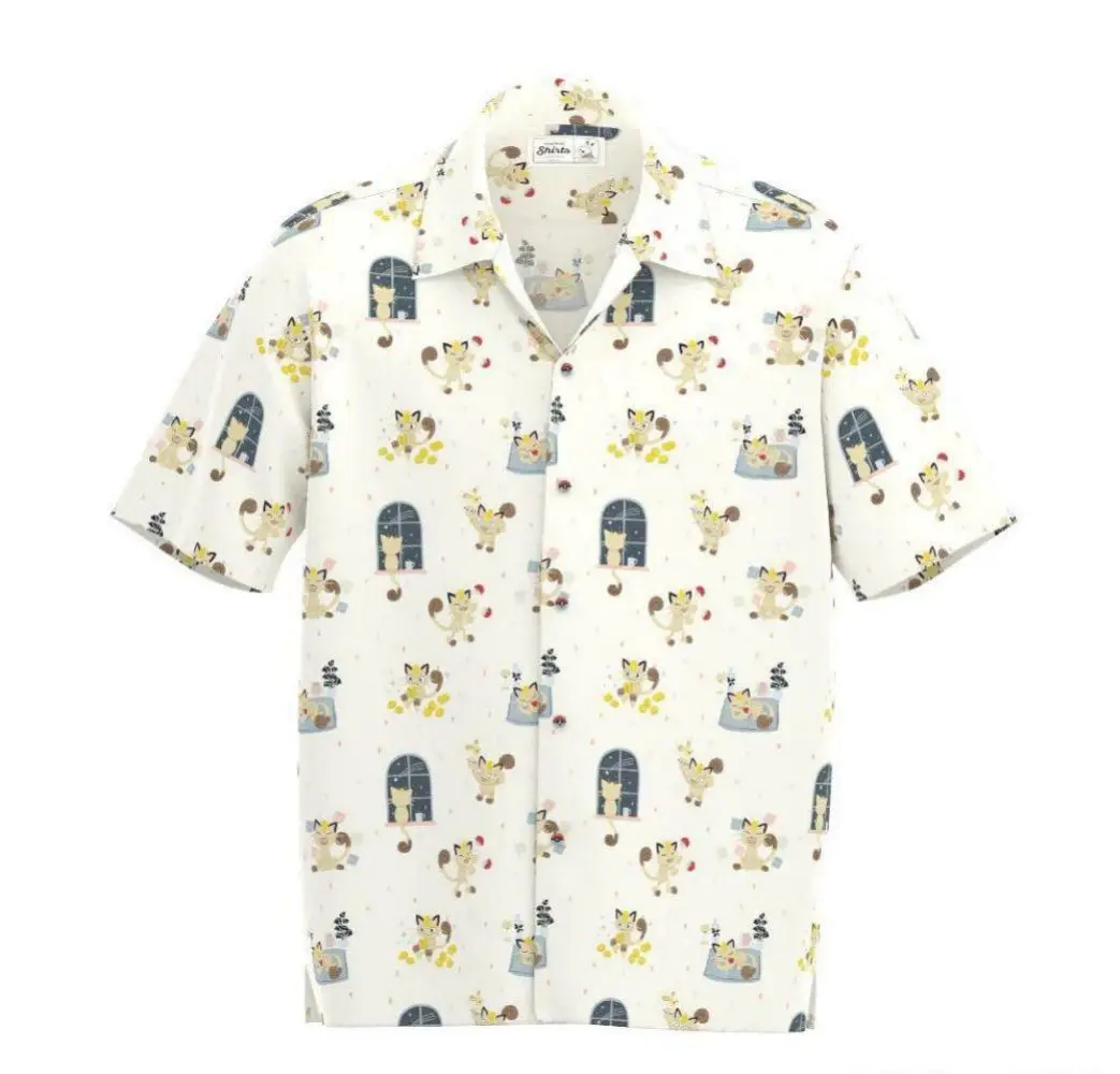 Летняя рубашка на пуговицах, повседневная гавайская рубашка с мультяшным рисунком, классный отдых для мужчин и женщин с 3D-принтом, новые модные топы 2023 года 2