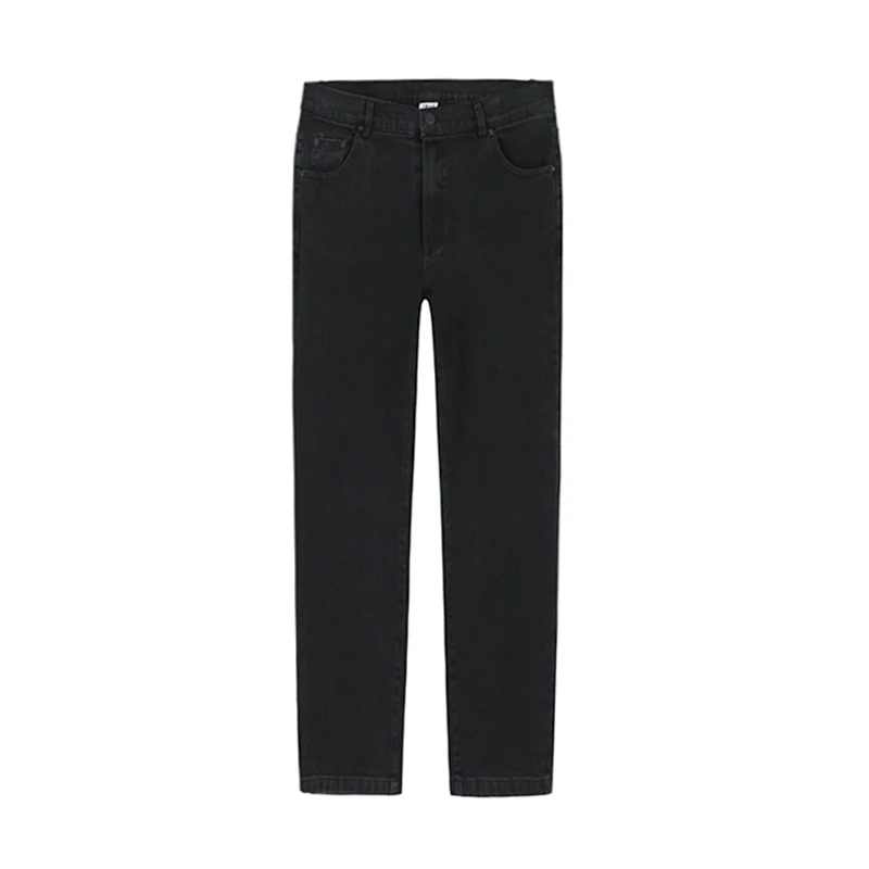 Мужские джинсы, Широкие Прямые джинсы, Однотонные Уличные Универсальные Джинсовые брюки, Мужские Свободные Повседневные Модные Harajuku New F35 3