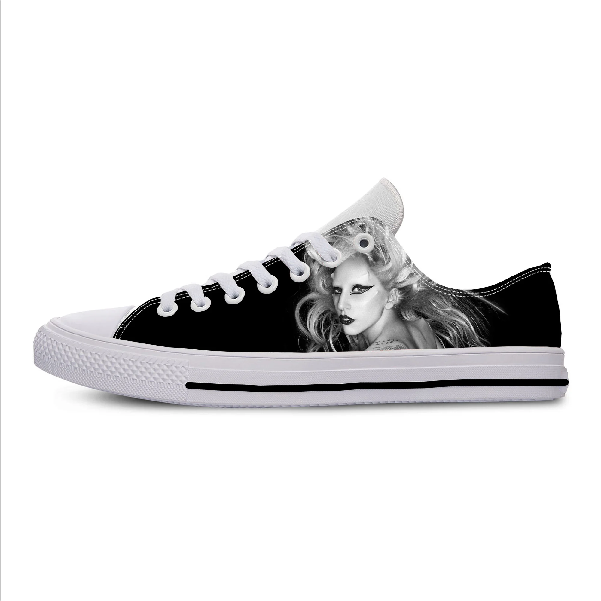 Музыка, поп-певица Леди Гага, Милая Модная популярная повседневная тканевая обувь с низким верхом, Легкие Дышащие Мужские и женские кроссовки с 3D-принтом. 2