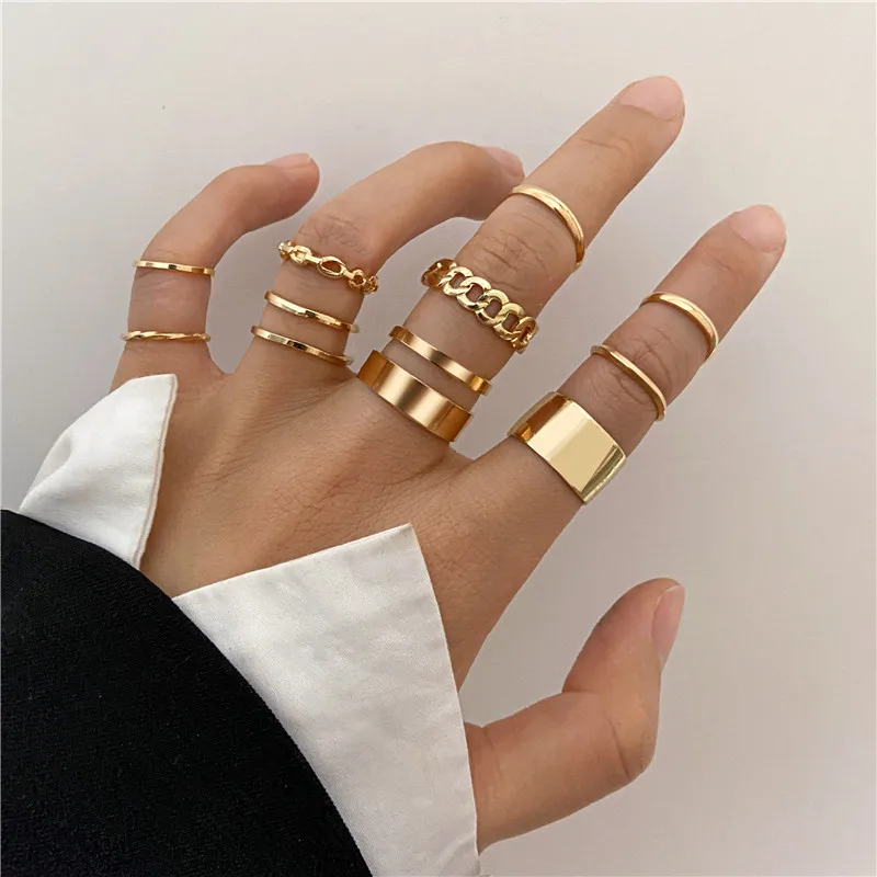 Набор обручальных колец Modyle из чешского золота, винтажные обручальные кольца с полой геометрией, ювелирные изделия 4