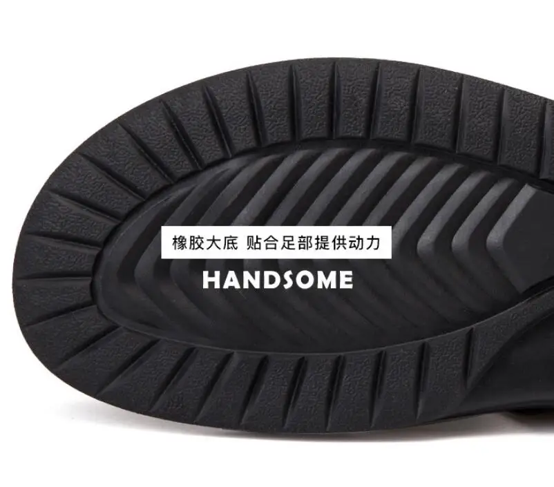 НОВАЯ кожаная модная корейская версия для отдыха на открытом воздухе с нескользящим большим мягким дном, состоящая из одного слова slipper man T28 5