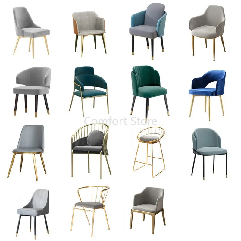 Обеденные стулья для кухни и спальни, скандинавские бархатные Эргономичные обеденные стулья, комод, современная роскошная мебель для дома Sedie WKYZ 1