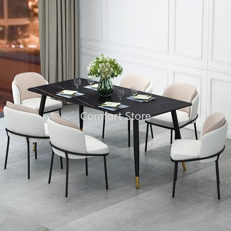 Обеденные стулья для кухни и спальни, скандинавские бархатные Эргономичные обеденные стулья, комод, современная роскошная мебель для дома Sedie WKYZ 3