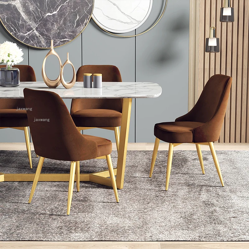 Обеденный стул в скандинавском стиле для гостиной, Легкий Роскошный стул со спинкой, Современные обеденные стулья, Креативный стул для гостиной, мебель для табурета 2