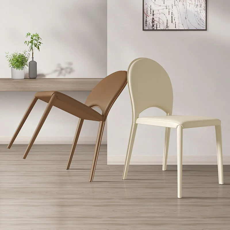 Стальное Дизайнерское кресло для отдыха, Ресторанная опора для спины, Одноместные Кресла для макияжа, Белая комната для отдыха, Сандалии, Современная мебель 1
