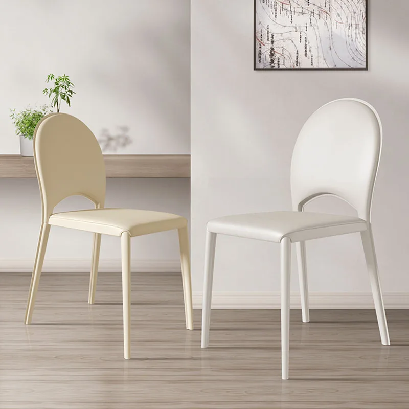 Стальное Дизайнерское кресло для отдыха, Ресторанная опора для спины, Одноместные Кресла для макияжа, Белая комната для отдыха, Сандалии, Современная мебель 4